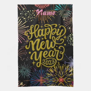 Happy New Year 2023 Thunder_Cove   Tea Towel