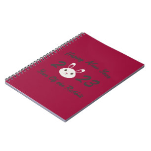 Happy New Year 2023 Year of the Rabbit  Notebook