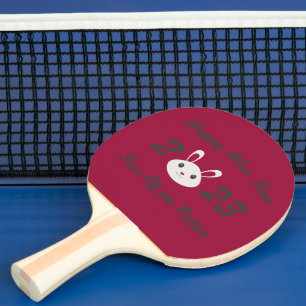 Happy New Year 2023 Year of the Rabbit Ping Pong Paddle