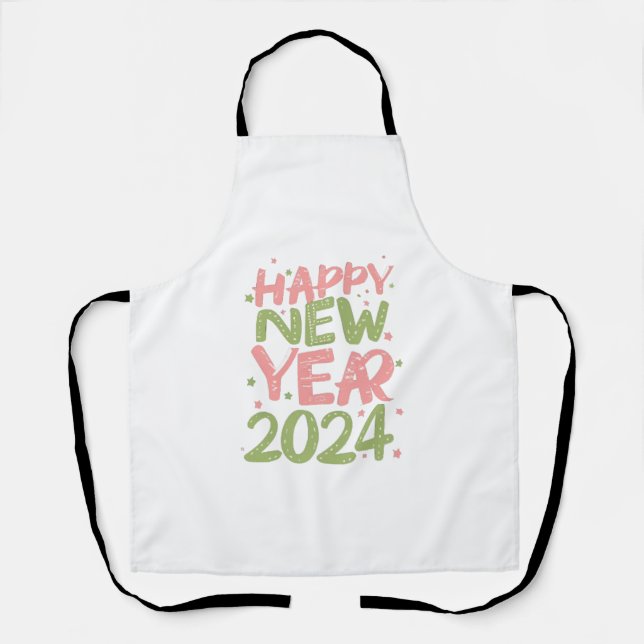 Happy New Year 2024 Apron (Front)