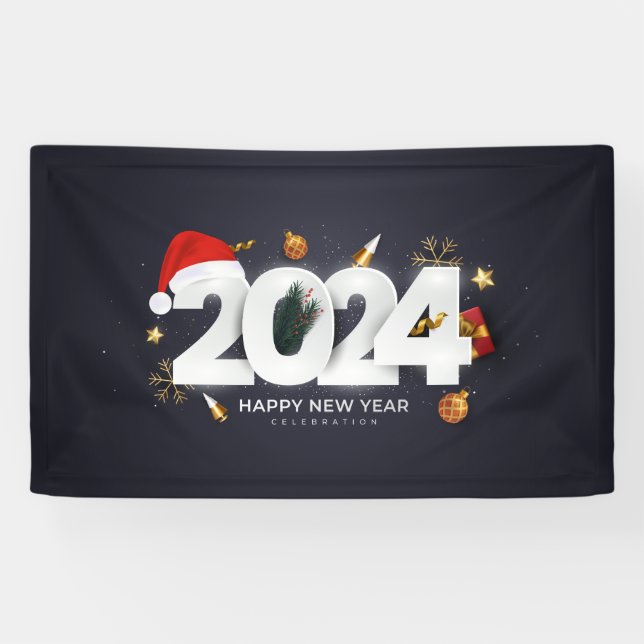 Happy New Year 2024 Banner (Horizontal)