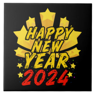 Happy New Year 2024  Ceramic Tile