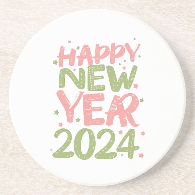 Happy New Year 2024 Coaster (Front)