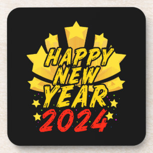 Happy New Year 2024 Coaster