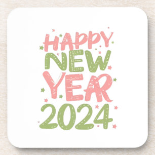 Happy New Year 2024 Coaster