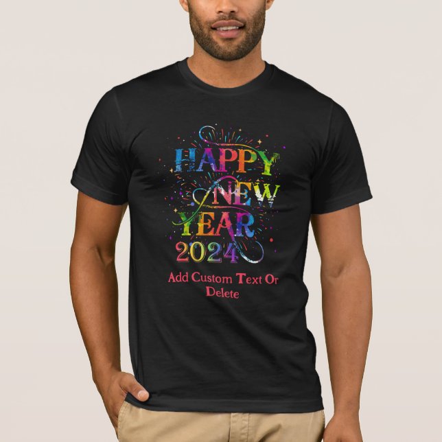 Happy New year 2024 Colourful New years Eve T-Shirt (Front)