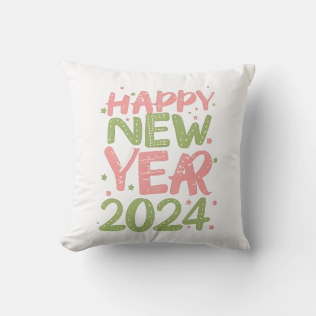 Happy New Year 2024 Cushion (Front)