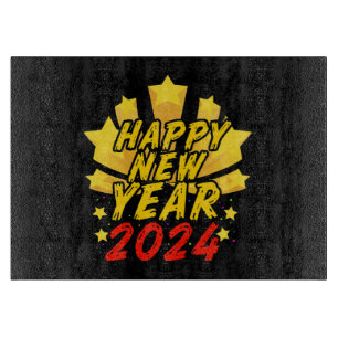 Happy New Year 2024 Cutting Board