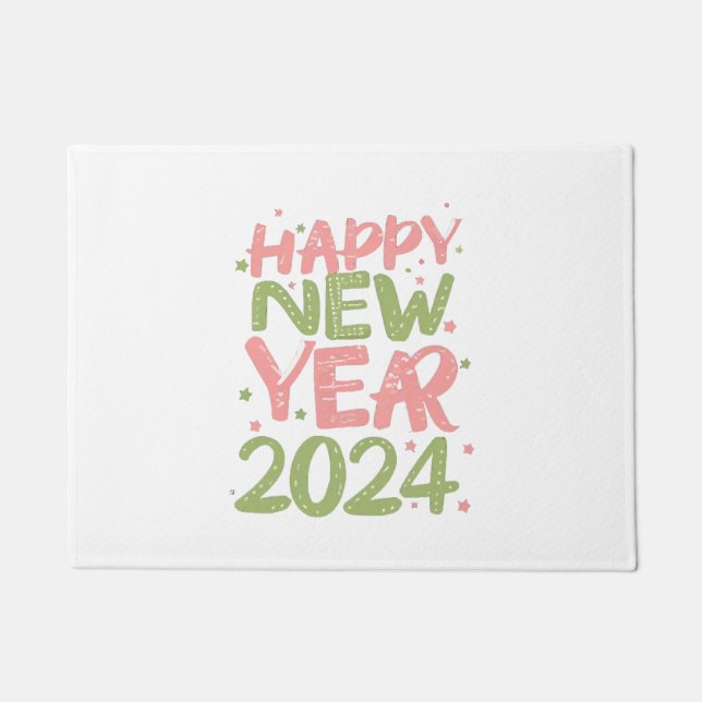 Happy New Year 2024 Doormat (Front)