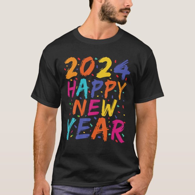 Happy New Year 2024 Family Matching Celebration Pa T-Shirt (Front)