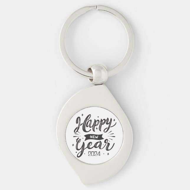 Happy new year 2024  key ring (Front)