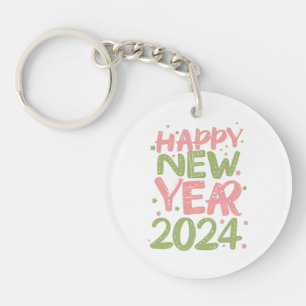 Happy New Year 2024 Key Ring