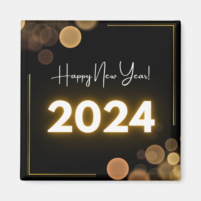 Happy New Year 2024 Magnet (Front)