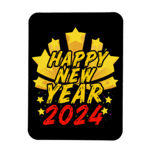 Happy New Year 2024 Magnet