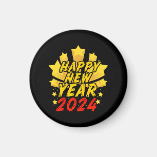 Happy New Year 2024 Magnet