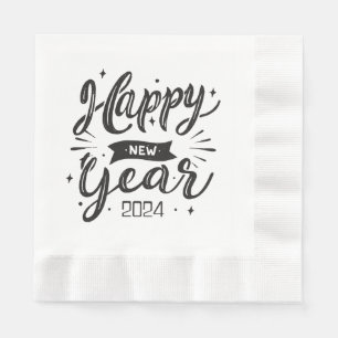 Happy new year 2024  napkin