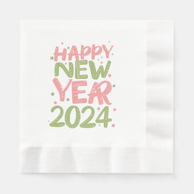 Happy New Year 2024 Napkin (Front)