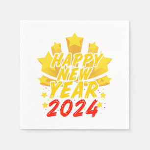Happy New Year 2024 Napkin