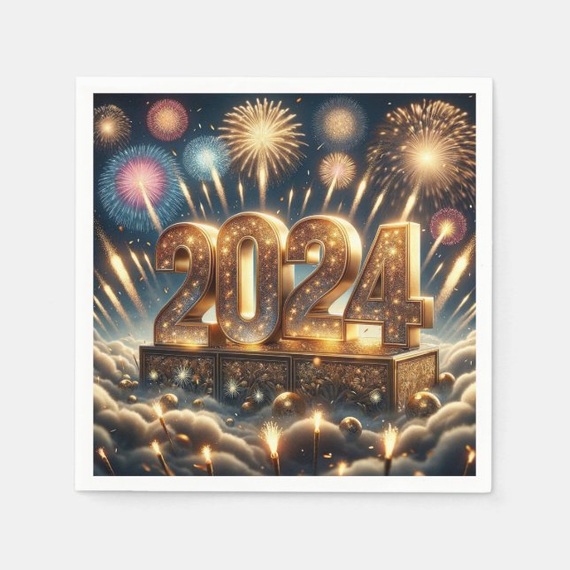 Happy New Year 2024 Napkins (Front)