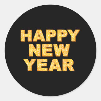 Happy New Year 2024 New Year Eve Party Supplies Classic Round Sticker
