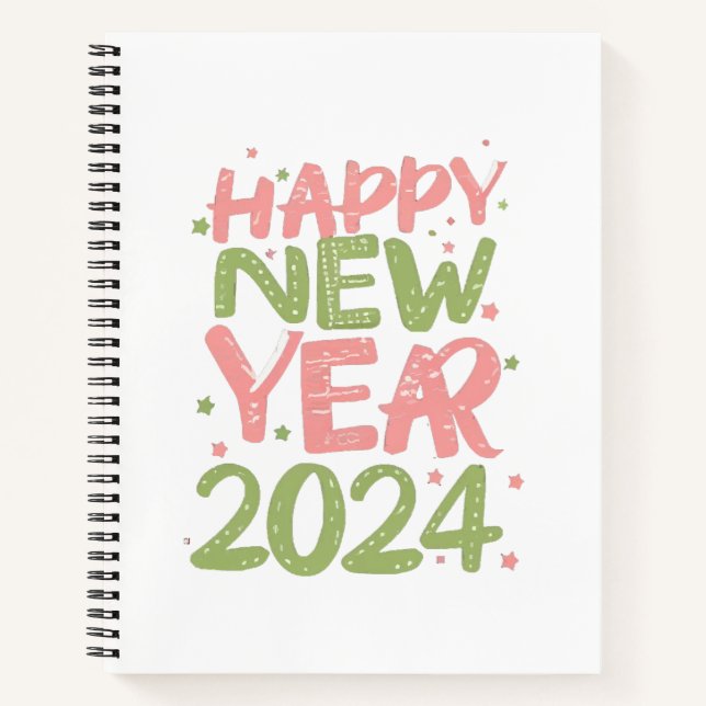 Happy New Year 2024 Notebook (Front)