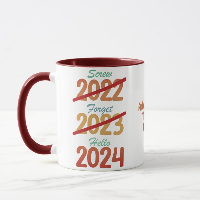 Happy New year 2024 NYE 2024 New Years Party Mug (Left)