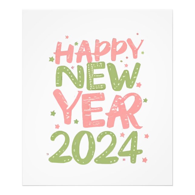 Happy New Year 2024 Photo Print (Front)