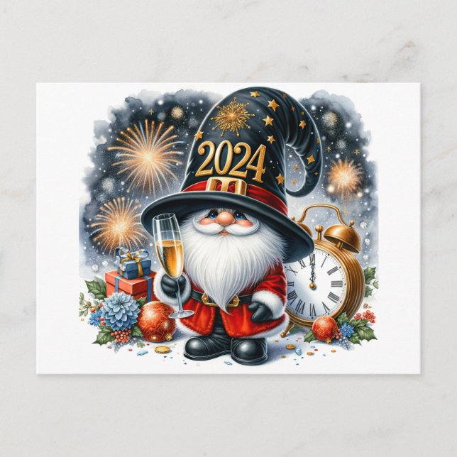 Happy New Year 2024 Postcard (Front)