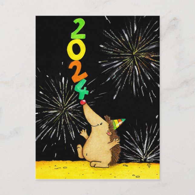 Happy New Year 2024 postcard (Front)