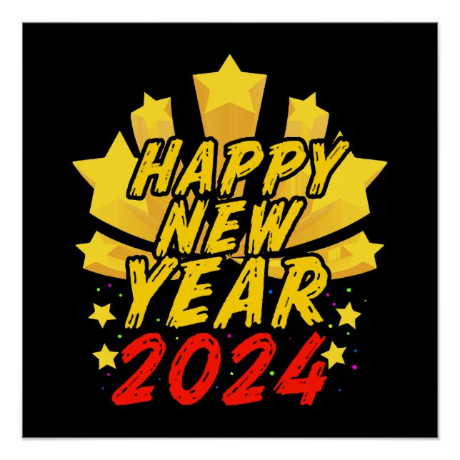 Happy New Year 2024  Poster (Front)