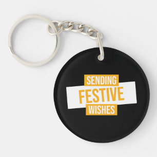 Happy new year 2024 -sending festive wishes key ring