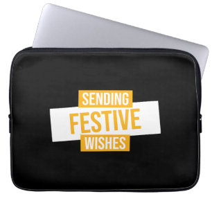 Happy new year 2024 -sending festive wishes laptop sleeve