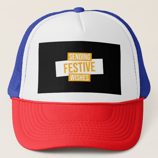 Happy new year 2024 -sending festive wishes trucker hat (Front)