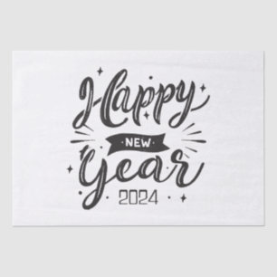 Happy new year 2024 tissue paper