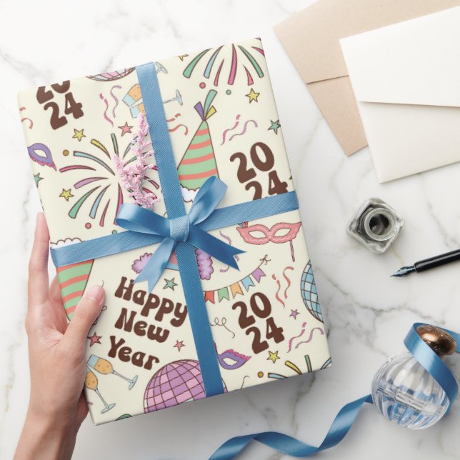 Happy New Year 2024 Wrapping Paper (Gifting)
