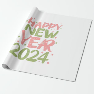 Happy New Year 2024 Wrapping Paper