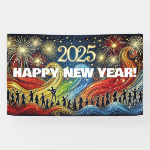 Happy New Year 2025 Banner