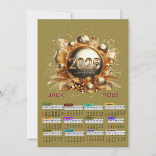 Happy new year 2025 calendar invitation