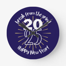 Happy New Year 2025 Clock
