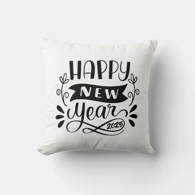 happy new year 2025 cushion (Front)