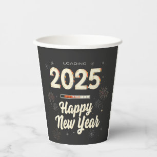 Happy New Year 2025 Family Matching Paper Cups