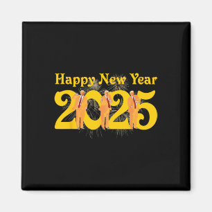 Happy New Year 2025 Funny Trump Dance Fireworks Ce Magnet