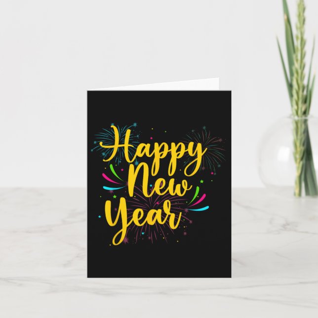 Happy New Year 2025 Gold Fun Festive Funny Party C Card (Front)