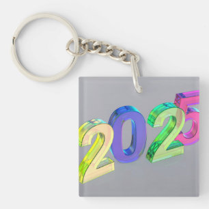 Happy New Year 2025 Key Ring