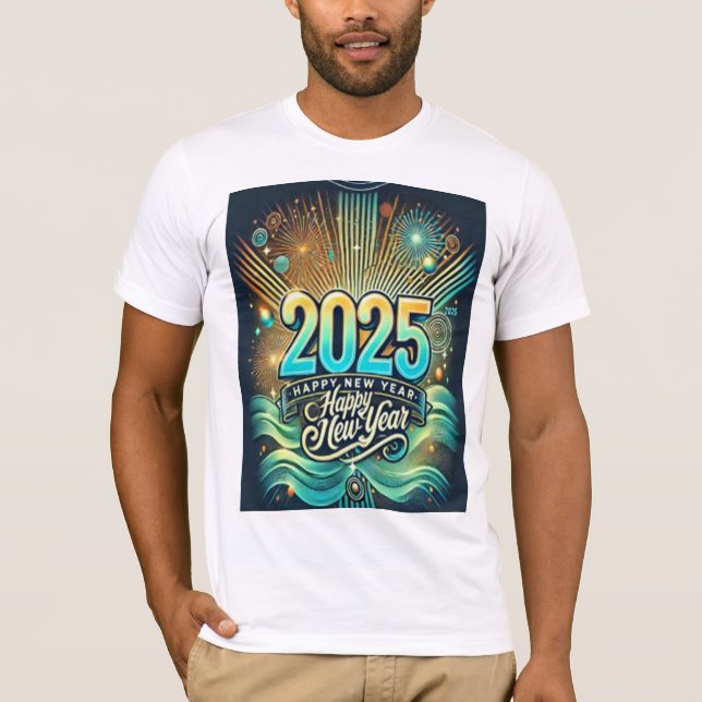 Happy New Year 2025 Modern stylish design for 2025 T-Shirt (Front)