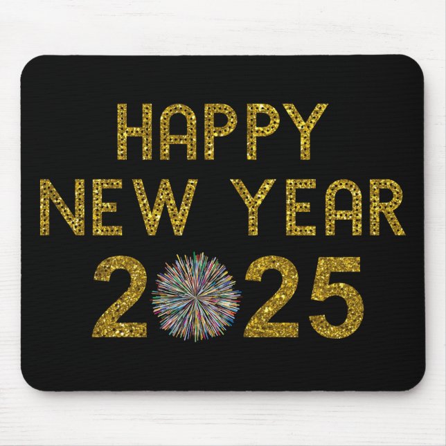 Happy New Year 2025 Mouse Pad (Front)
