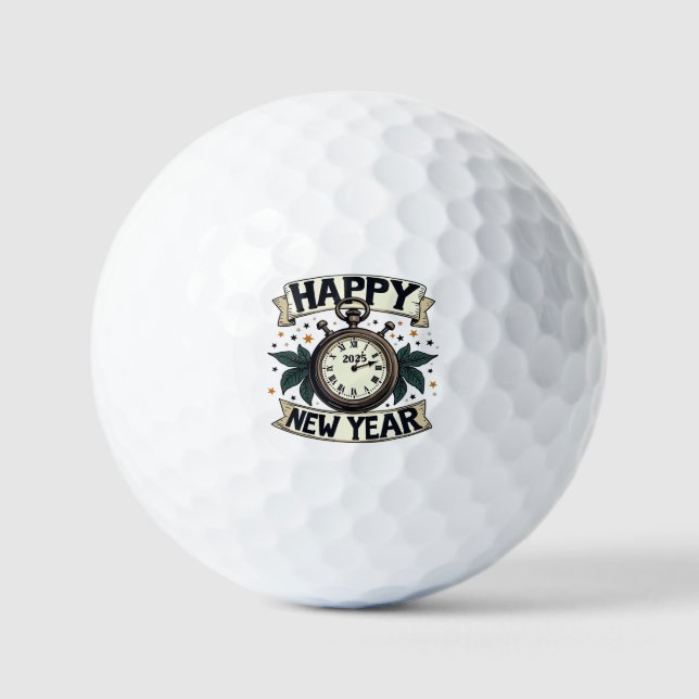 Happy New Year 2025 New Year Celebration  Golf Balls (Front)