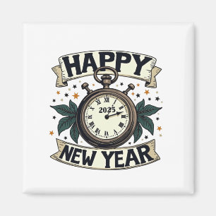 Happy New Year 2025 New Year Celebration Magnet