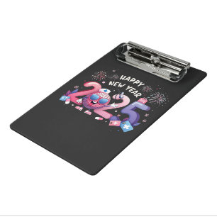 Happy New Year 2025 Nursing Disco Ball Healthcare Mini Clipboard