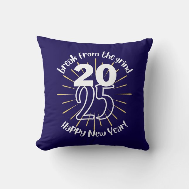 Happy New Year 2025 Pillow (Front)